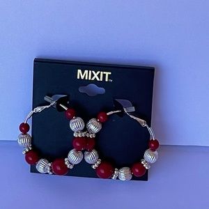 Breaded hoop earrings